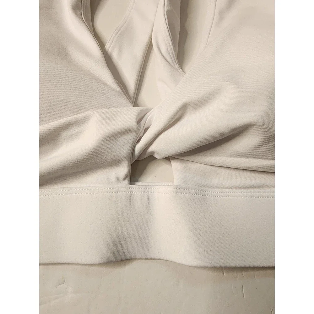 Fabletics Oasis Twist Front Medium Impact Sports Bra Womens 3X White